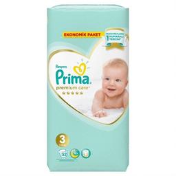  Premium Care Bebek Bezi 3 Beden Beyaz 52 Adet