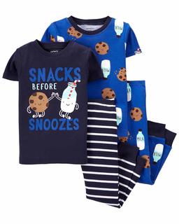  Küçük Erkek Çocuk Pijama Seti 4'lü Paket