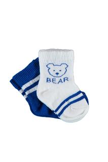  Bebek Organik Soket Çorap 3'lü Paket Mavi