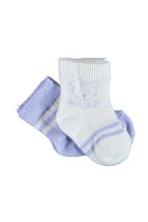  Bebek Organik Soket Çorap 3'lü Paket Lila