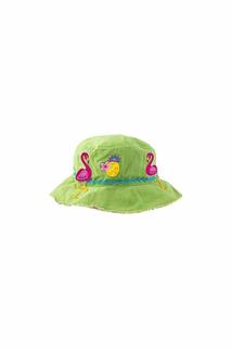  Kız Bebek Şapka Flamingo Yeşil